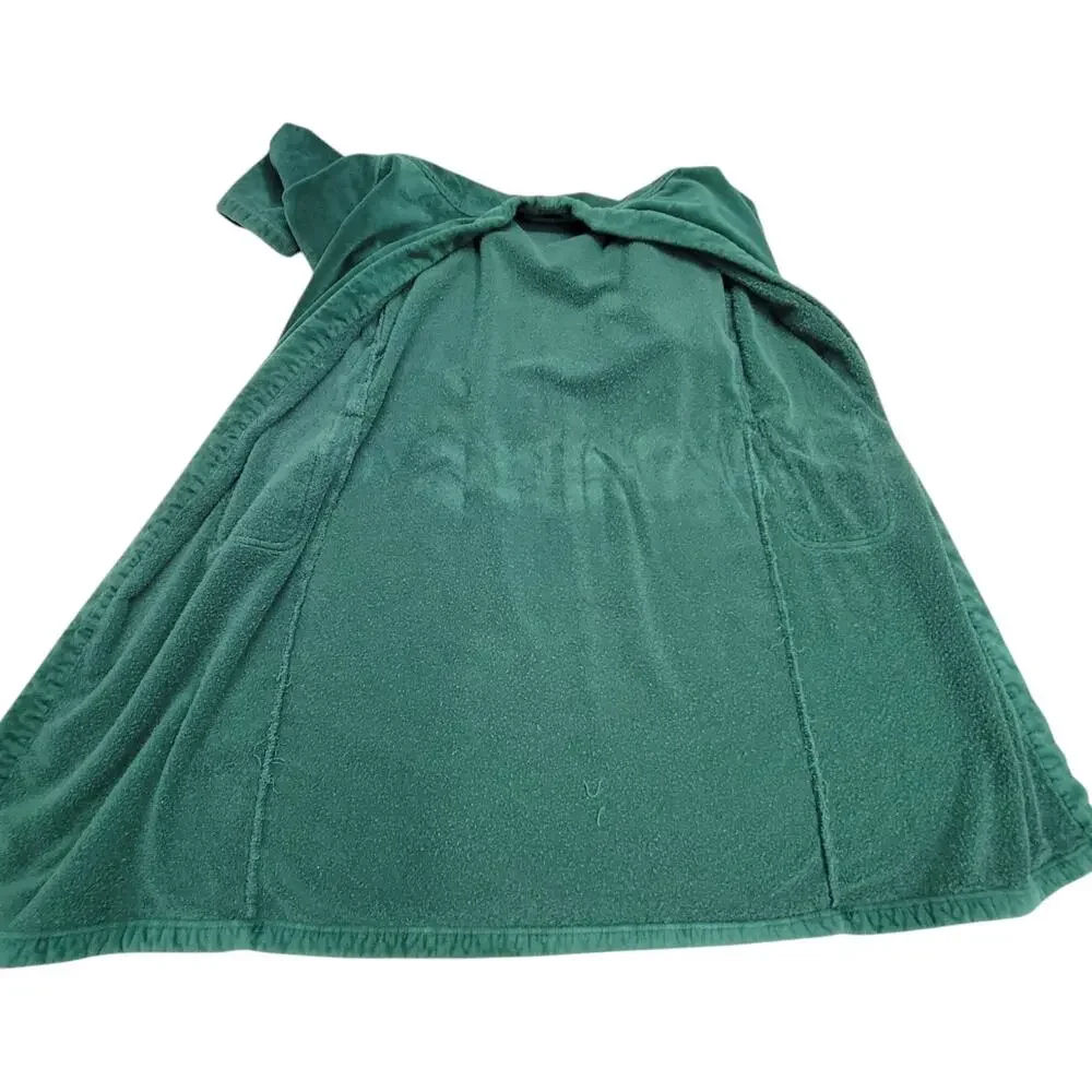 Vintage Polo Ralph Lauren Green Terry Velour Bathrobe Robe Mens OSFA Brazil
